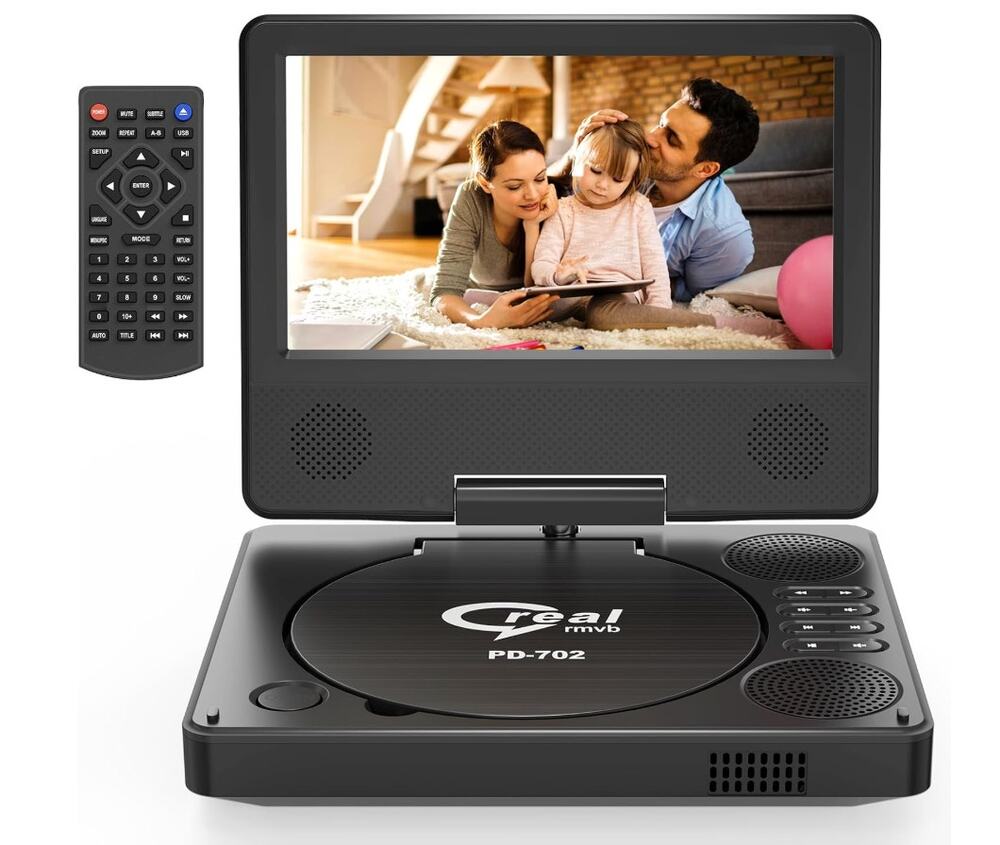 PJGCWB 9.5" Portable DVD Player with 7.5" Swivel Display Screen, NIB